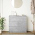 Aparador de madera de ingeniería gris hormigón 80x35x76