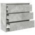 Aparador de madera de ingeniería gris hormigón 80x35x76
