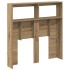Cabecero de cama con LED roble artesanal 100x17x102