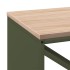 Leñero con tablero de madera verde oliva 100,5x35,5x40