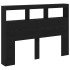 Cabecero de cama con LED roble negro 140x17x102