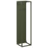 Leñero verde oliva 25x25x100 cm Acero laminado en