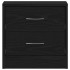 Mesilla de noche roble negro 40x30x40 cm madera de