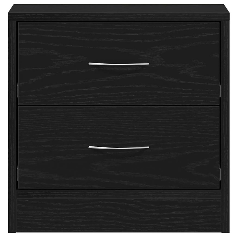 Mesilla de noche roble negro 40x30x40 cm madera de