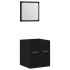 Juego de muebles de baño 2 pzas roble negro Madera