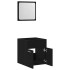 Juego de muebles de baño 2 pzas roble negro Madera