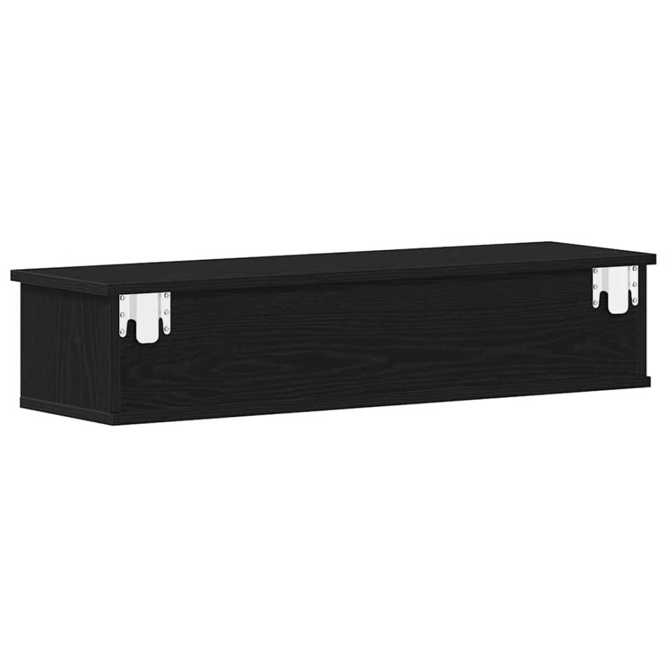 Armario de pared roble negro 88x26x18,5 cm madera de