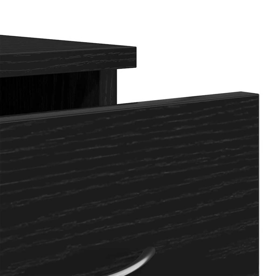 Armario de pared roble negro 88x26x18,5 cm madera de