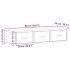 Armario de pared roble negro 88x26x18,5 cm madera de