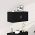 Armario de pared de madera ingeniería roble negro 80x39x40