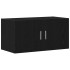 Armario de pared de madera ingeniería roble negro 80x39x40