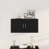 Armario de pared de madera ingeniería roble negro 80x39x40