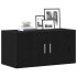 Armario de pared de madera ingeniería roble negro 80x39x40