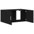 Armario de pared de madera ingeniería roble negro 80x39x40