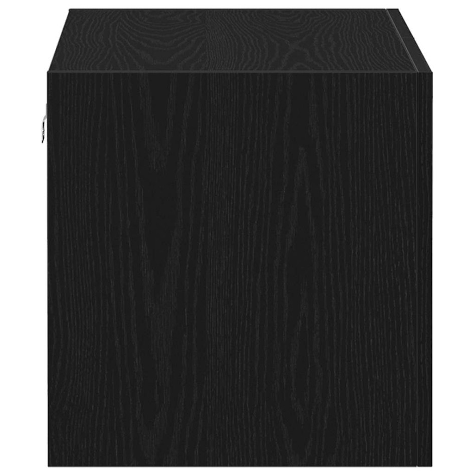 Armario de pared de madera ingeniería roble negro 80x39x40