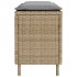 Banco de jardín con cojín beige110x30x40,5 cm ratán