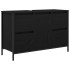 Mueble de lavabo con cajones roble negro 90x34,5x60