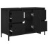 Mueble de lavabo con cajones roble negro 90x34,5x60