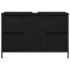 Mueble de lavabo con cajones roble negro 90x34,5x60
