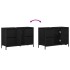 Mueble de lavabo con cajones roble negro 90x34,5x60