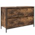 Mueble de baño con lavabo y cajones roble ahumado 90x34,5x60