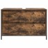 Mueble de baño con lavabo y cajones roble ahumado 90x34,5x60