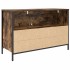 Mueble de baño con lavabo y cajones roble ahumado 90x34,5x60