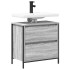 Mueble de baño con lavabo y cajones gris Sonoma 60x34,5x60