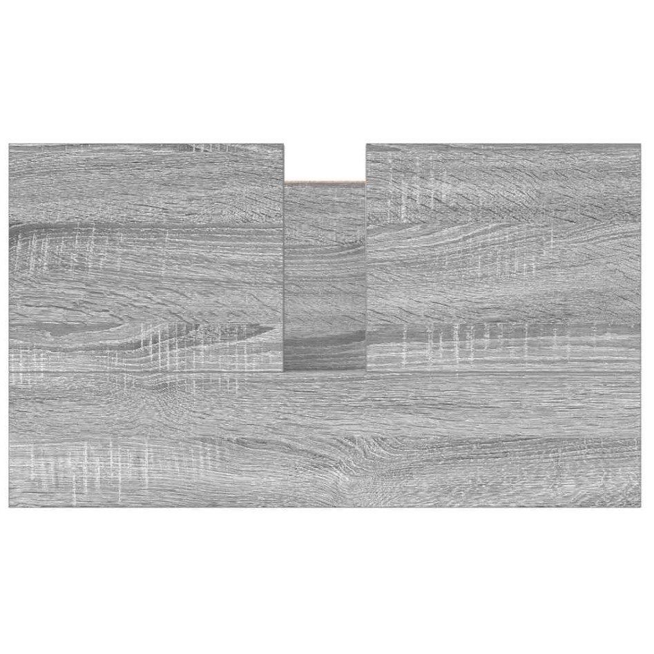 Mueble de baño con lavabo y cajones gris Sonoma 60x34,5x60