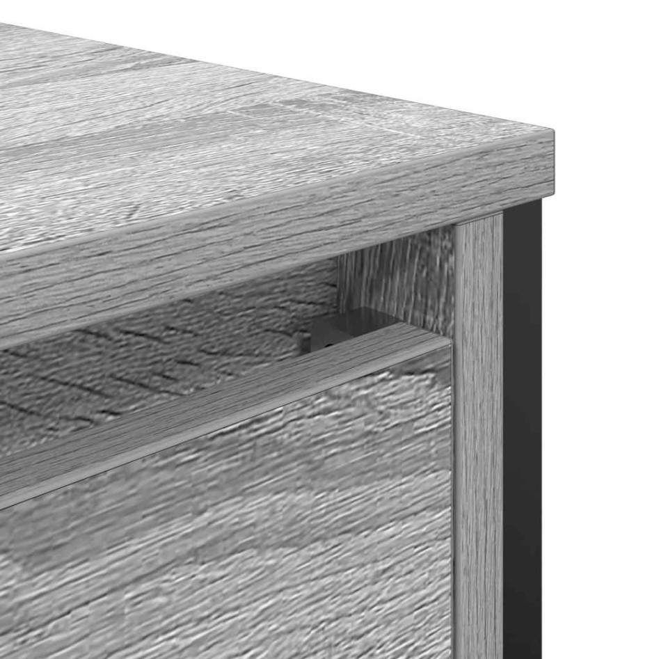 Mueble de baño con lavabo y cajones gris Sonoma 60x34,5x60