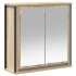 Mueble de baño de pared con espejo roble Sonoma 60x21x60