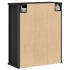 Mueble de baño de pared con espejo roble negro 50x21x60