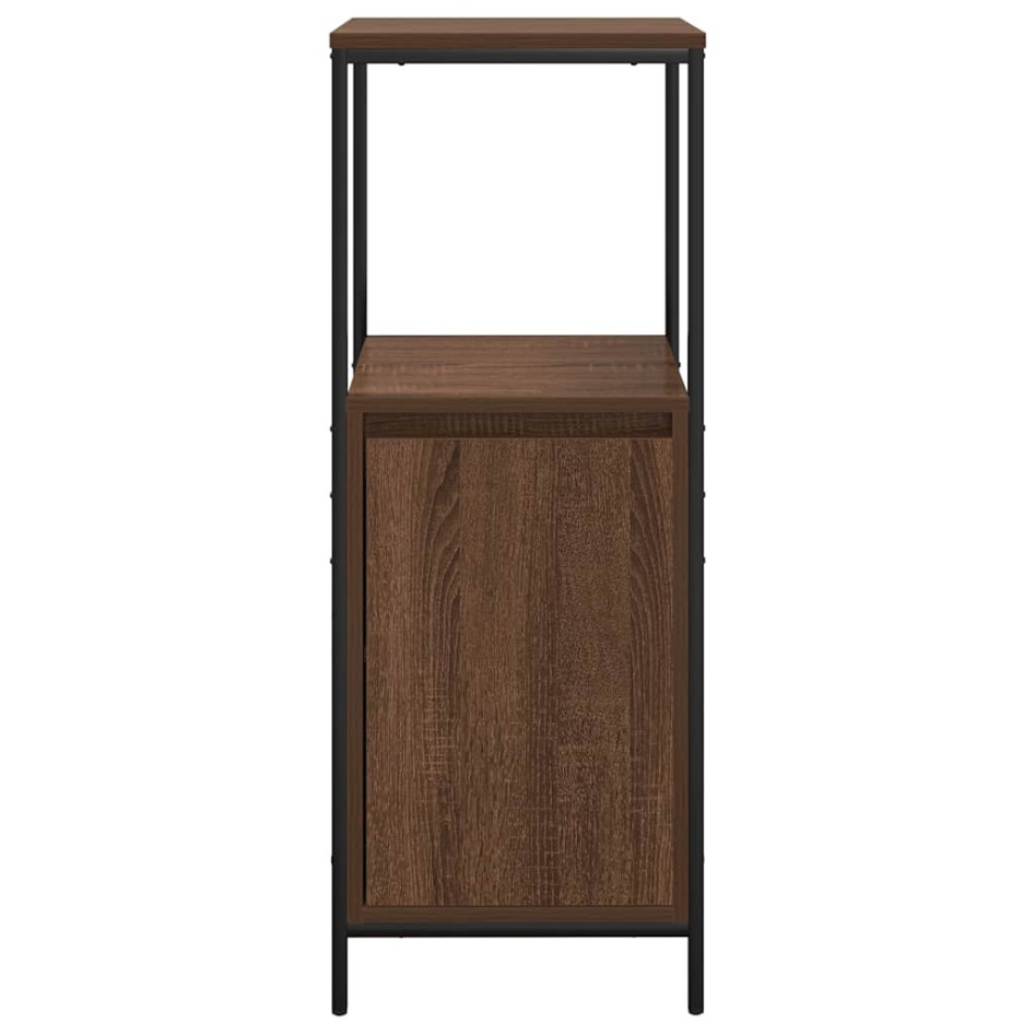 Mueble de baño con estantes roble marrón 36x35x95