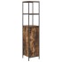 Mueble de baño con estantes roble ahumado 36x35x165