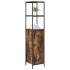 Mueble de baño con estantes roble ahumado 36x35x165