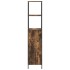 Mueble de baño con estantes roble ahumado 36x35x165