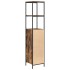Mueble de baño con estantes roble ahumado 36x35x165
