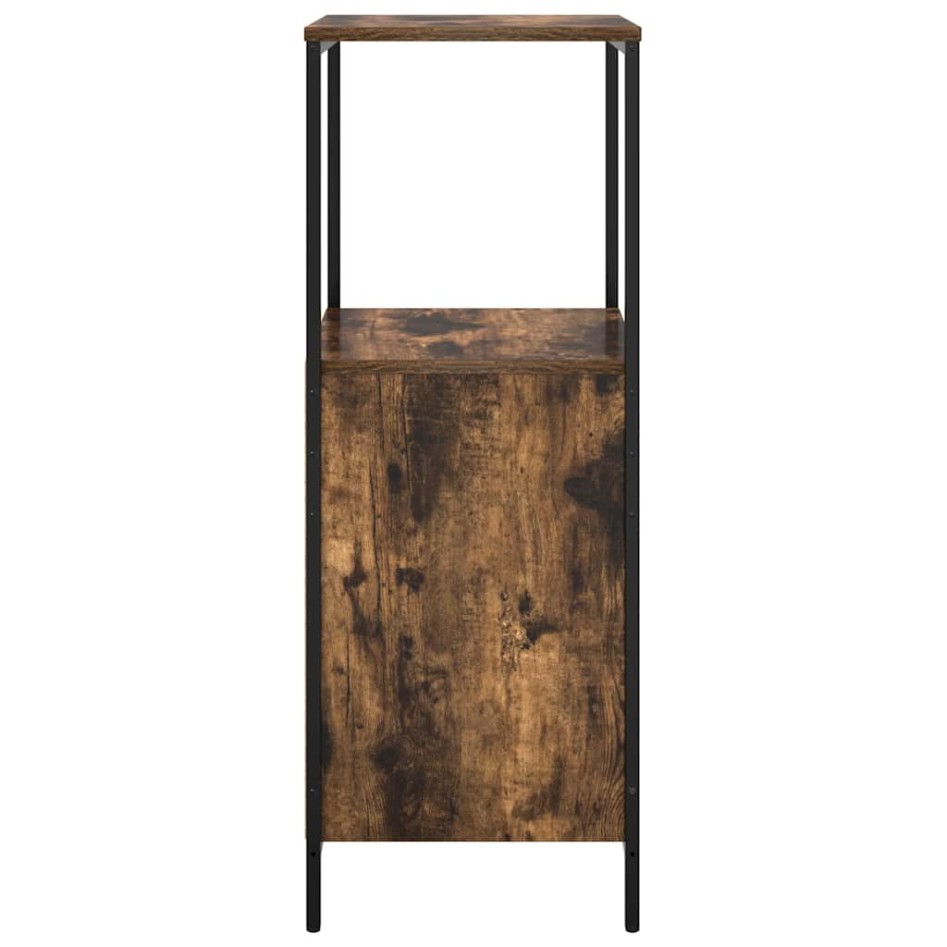Mueble de baño con estantes roble ahumado 36x35x95