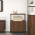 Mueble de baño con estantes roble marrón 76,5x35x95
