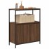 Mueble de baño con estantes roble marrón 76,5x35x95