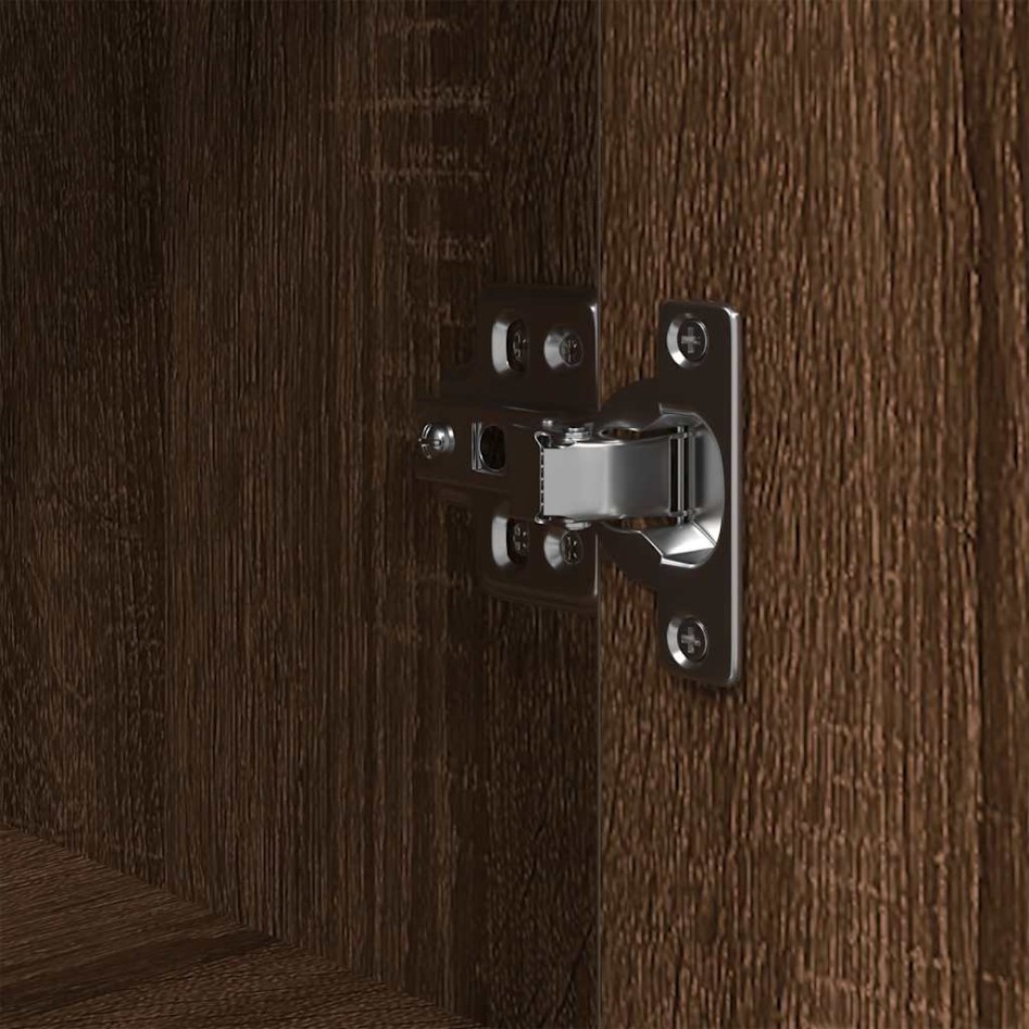 Mueble de baño con estantes roble marrón 76,5x35x95