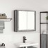 Mueble de baño de pared con espejo gris Sonoma 60x21x60