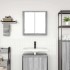 Mueble de baño de pared con espejo gris Sonoma 60x21x60