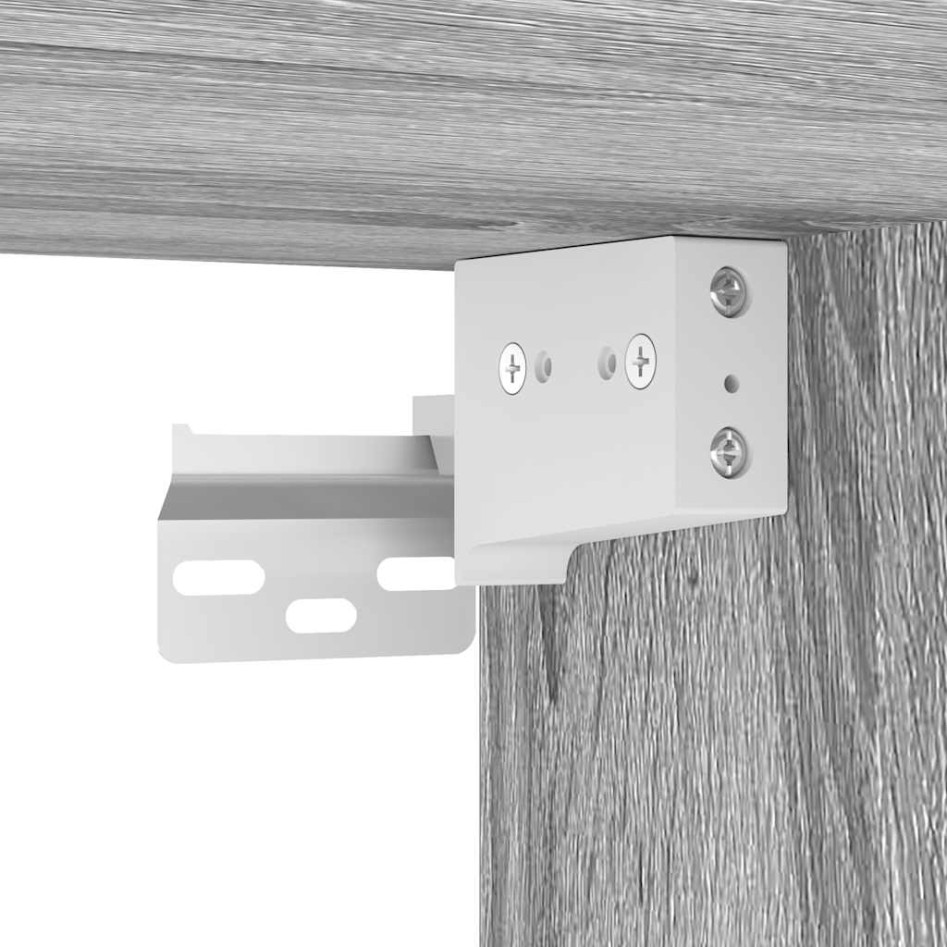 Mueble de baño de pared con espejo gris Sonoma 60x21x60