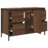 Mueble de lavabo con cajones roble marrón 90x34,5x60