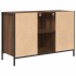 Mueble de lavabo con cajones roble marrón 90x34,5x60