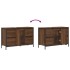 Mueble de lavabo con cajones roble marrón 90x34,5x60