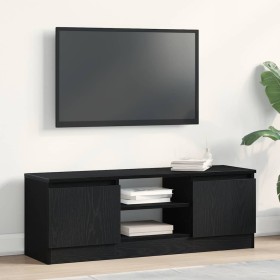 Mueble de TV de madera de roble negro 102x30x36