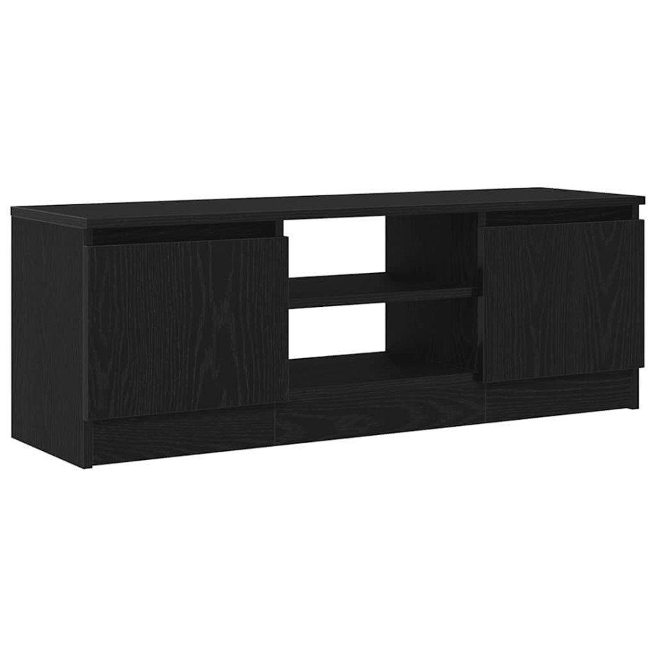 Mueble de TV de madera de roble negro 102x30x36