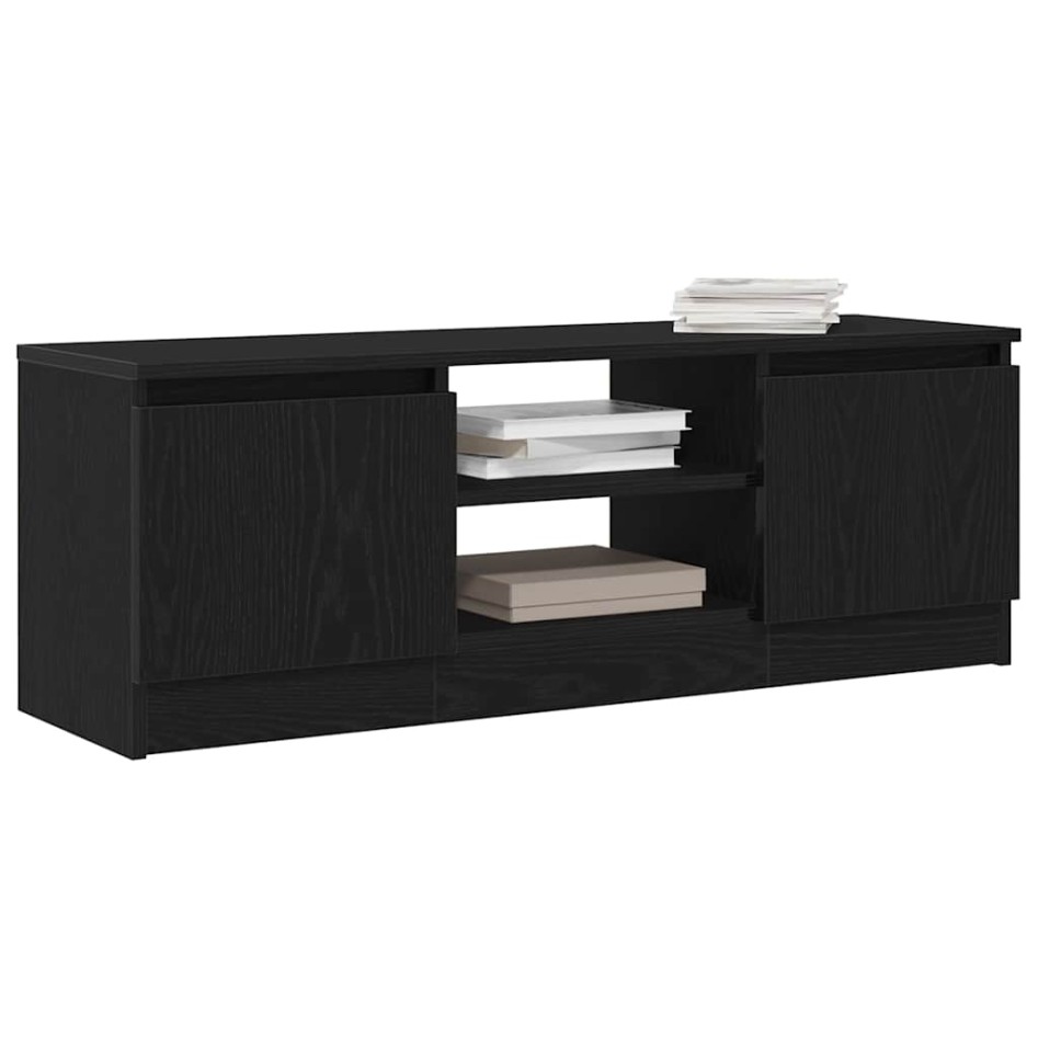 Mueble de TV de madera de roble negro 102x30x36